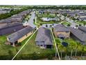 Expansive aerial view of a lovely community featuring a pool, lush greenery and well maintained properties at 1321 Custer Bayou St, Ruskin, FL 33570