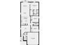 Open-concept floor plan featuring a spacious great room, kitchen, and primary suite at 12443 Gust Ct, Hudson, FL 34669