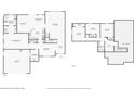 Detailed floor plan showcasing the layout of the home, including bedrooms, bathrooms, living spaces, and garage at 9322 Via Segovia, New Port Richey, FL 34655
