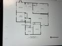 Detailed floor plan showcasing the layout of the bedrooms, bathrooms, kitchen, and living spaces at 5139 Victoria Ln, Holiday, FL 34690