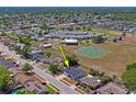 Aerial view of a cozy home near a school and surrounded by a friendly neighborhood at 6137 Halifax Dr, New Port Richey, FL 34653