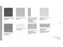 Selections featuring flooring, countertops, cabinets and backsplash materials for a new home at 721 Steel Dr, Apollo Beach, FL 33572