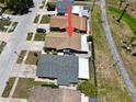 Bird's-eye view of the home, highlighting its location within a residential neighborhood at 10325 Parkcrest Dr, Tampa, FL 33624