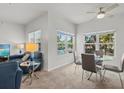 Bright living room with neutral colors and a view of the community at 10764 70Th Ave # 3206, Seminole, FL 33772