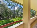 Balcony view showing scenic green landscape and plenty of trees at 36750 Us 19 N # 24-213, Palm Harbor, FL 34684