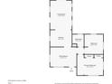 Floor plan featuring the layout of the living room, kitchen, dining room, bathroom, and bedrooms at 914 E North St, Tampa, FL 33604