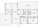 Detailed floor plan showcasing layout including bedrooms, kitchen, living spaces, and screened patio at 4915 Chariton Ave, Tampa, FL 33603