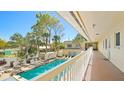 Relaxing poolside view showcasing the well-maintained pool and surrounding landscaping at 600 71St Ave # 16, St Pete Beach, FL 33706