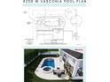 A detailed pool plan rendering for a custom home with jacuzzi at 4208 W Vasconia St, Tampa, FL 33629