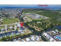 Aerial view of the property location near Tampa Bay with access to waterfront activities at 6520 Simone Shores Cir, Apollo Beach, FL 33572