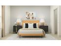 Beautifully staged bedroom featuring a cozy bed and elegant decor at 11515 E 69Th Pl, Palmetto, FL 34221