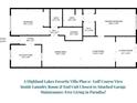 Floor plan highlights layout, inside laundry, and closest proximity to garage at 860 Maclaren N Dr # A, Palm Harbor, FL 34684