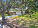 Lovely single-Gathering home with mature trees, green lawn, and a paved driveway, situated in a desirable neighborhood at 5825 Oakhurst Dr, Seminole, FL 33772