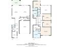 Detailed floor plan showcasing the layout of the home, including room dimensions and locations of key features at 712 W Plymouth St, Tampa, FL 33603