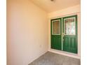 Close-up of a beautiful double-door entry with decorative glass panels and sleek hardware at 7157 Hamilton Park Blvd, Tampa, FL 33615