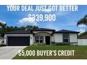 Charming single-Gathering home featuring a well-manicured lawn and a two-car garage at 4264 Michaler St, North Port, FL 34286