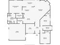 Detailed floor plan showcasing the layout of the home's rooms and dimensions, including a covered patio at 4264 Michaler St, North Port, FL 34286