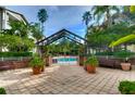 Secluded community pool area with tropical landscaping, offering a relaxing and private recreational space at 800 S Dakota Ave # 429, Tampa, FL 33606