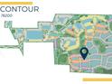 Community map showing streets, landscaping, ponds, walking trails and amenities at 10486 Sea Breeze Ridge Dr, Englewood, FL 34223