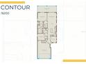Layout of the floor plan including bedrooms, bathrooms, kitchen and garage at 10486 Sea Breeze Ridge Dr, Englewood, FL 34223
