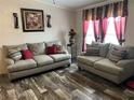 Inviting living room with comfortable sofas, modern flooring, and decorative accents at 12426 Terra Ceia Ave, New Port Richey, FL 34654