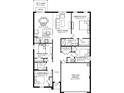 Detailed floor plan showcasing the layout of the home, including bedrooms, kitchen, living areas, and garage at 14532 Whitewater Way, Brooksville, FL 34604