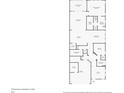 Detailed floor plan showing the layout of the home, including the living room, kitchen, bedrooms and garage at 4155 Barletta Ct, Wesley Chapel, FL 33543