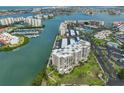 Drone shot featuring waterfront condo property in a prime location with water views at 7400 Sun Island S Dr # 412, South Pasadena, FL 33707