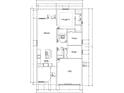 Detailed floor plan featuring a Primary bedroom, kitchen, great room, garage and two additional bedrooms at 2717 W Sitka St, Tampa, FL 33614