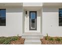 Close up of front door featuring modern design, landscaping, and ample light at 303 15Th N St, St Petersburg, FL 33705