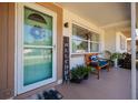 Close-up of the welcoming front porch with a 