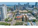 Aerial view showcasing building location with downtown and waterfront views at 340 1St N St # I, St Petersburg, FL 33701