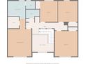 Detailed plan of second story displaying four bedrooms, two baths, and a walk in closet at 3411 Landover Blvd, Spring Hill, FL 34609