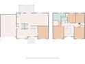 Layout of the first and second floor of the residence with detailed rooms and dimensions at 3411 Landover Blvd, Spring Hill, FL 34609