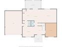 A clear layout of the home's first floor, showing the living spaces, kitchen, and garage at 3411 Landover Blvd, Spring Hill, FL 34609