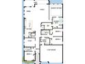Detailed floor plan showcasing the layout of the home with four bedrooms and three bathrooms at 18033 Foxtail Loop, Venice, FL 34293