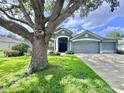 Charming single-story home with a manicured lawn and attached two-car garage at 4418 Gentrice Dr, Valrico, FL 33596