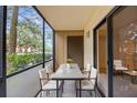 Relaxing screened-in balcony with stylish seating, perfect for enjoying peaceful outdoor moments at 11805 Raintree Lake Ln # A, Tampa, FL 33617