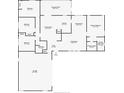 Detailed floor plan showcasing bedrooms, bathrooms, kitchen, Gathering room, and a spacious garage at 17706 Morninghigh Dr, Lutz, FL 33549