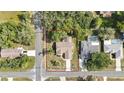 Overhead shot of property showing location, nearby trees and proximity to other homes at 6121 Piedmont Dr, Spring Hill, FL 34606