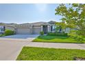 Inviting single-story home with manicured lawn and a spacious two-car garage at 12382 Shining Willow St, Riverview, FL 33579
