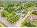 Aerial view of the property, highlighting the layout and setting within the neighborhood at 1607 Bell Shoals Rd, Brandon, FL 33511