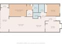 Detailed floor plan provides layout of living room, dining area, bedrooms, bathrooms, and sunroom at 8320 High Point Cir # 5, Port Richey, FL 34668