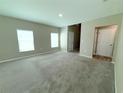 Spacious living room with neutral paint, carpet, and multiple windows at 13118 Zolo Springs Cir, Riverview, FL 33579