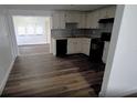 Bright kitchen with plenty of cabinet space, modern appliances, and dark hardwood floors at 3513 Danny Bryan Blvd, Tampa, FL 33619