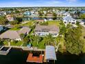 Spacious waterfront home featuring a private dock, covered boat lift, and inviting outdoor living spaces with a pool at 4523 Gulfstream Dr, Hernando Beach, FL 34607