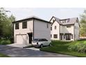 Modern home with an attached garage, featuring a private driveway and well-maintained landscaping at 2719 13Th N St, St Petersburg, FL 33704