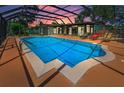A large screened-in pool offers ample space for swimming and lounging at 1899 Oak Park S Dr, Clearwater, FL 33764