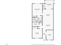 Layout of the condo shows the primary bedroom, living room, kitchen, bathroom and an enclosed patio at 340 Causeway Blvd # 105, Dunedin, FL 34698
