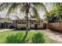 Charming single-story home with a tropical landscaped front yard and driveway at 4479 Newark N St, St Petersburg, FL 33714